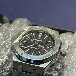 Audemars Piguet Silver and Gray Watch